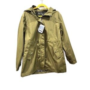 Wantdo Olive Green Hooded Parka Jacket Windbreaker NWT Size L